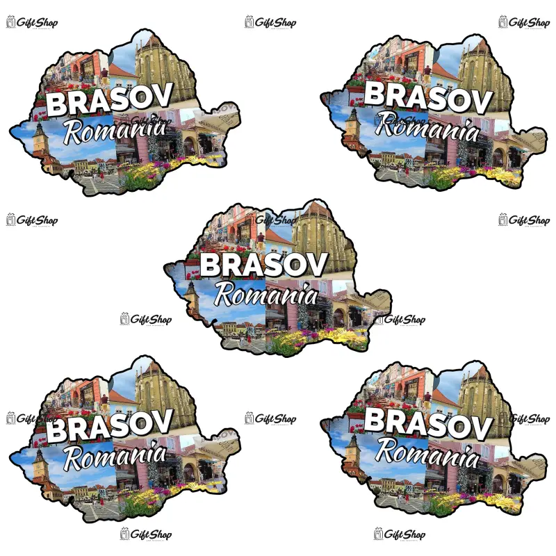 Magnet suvenir frigider, forma harta, personalizat